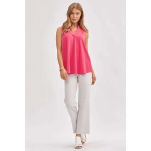 Size‎ Medium Sleeveless Blouse Top Modern V-Neck Versatile Pink Casual Style NEW